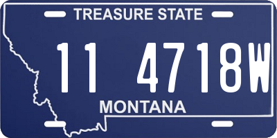 MT license plate 114718W