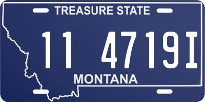 MT license plate 114719I