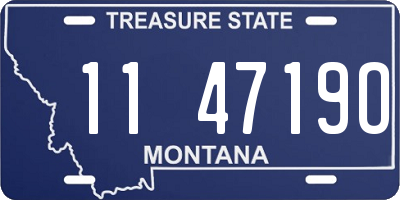 MT license plate 114719O