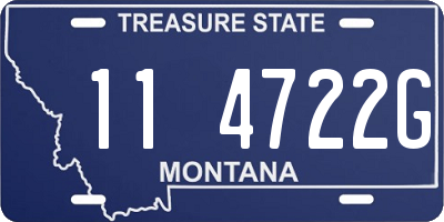 MT license plate 114722G