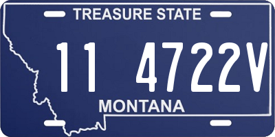 MT license plate 114722V