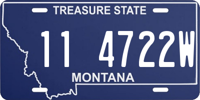 MT license plate 114722W