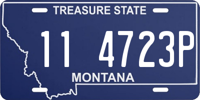 MT license plate 114723P