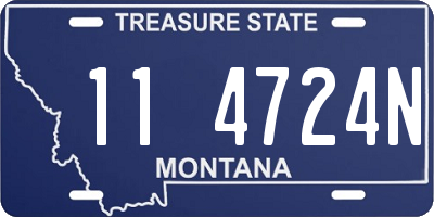 MT license plate 114724N