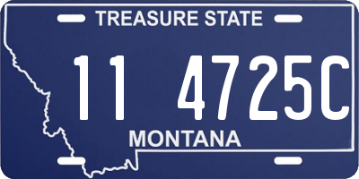 MT license plate 114725C