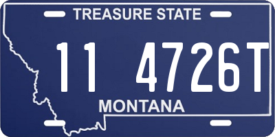 MT license plate 114726T