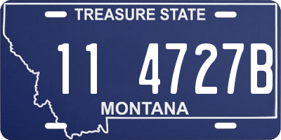 MT license plate 114727B