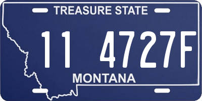 MT license plate 114727F