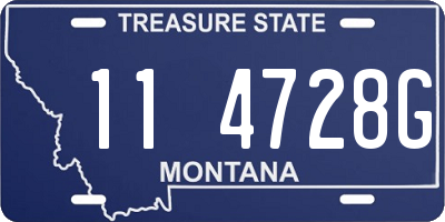 MT license plate 114728G