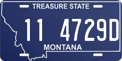 MT license plate 114729D