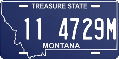 MT license plate 114729M