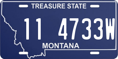 MT license plate 114733W