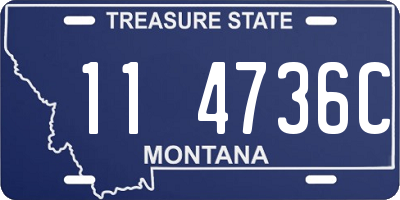 MT license plate 114736C