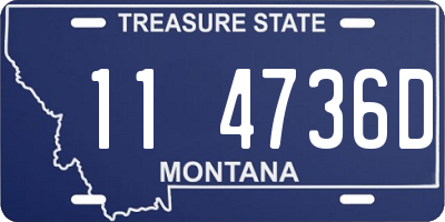 MT license plate 114736D