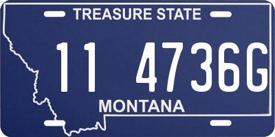 MT license plate 114736G