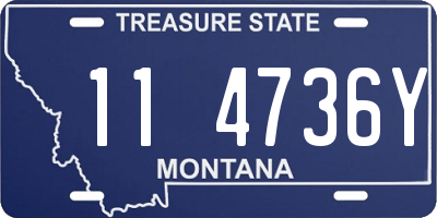 MT license plate 114736Y