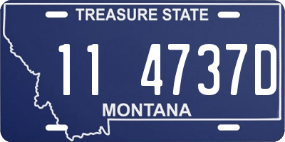 MT license plate 114737D