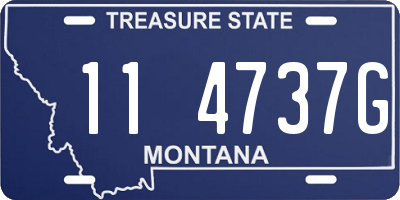 MT license plate 114737G