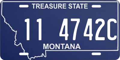 MT license plate 114742C