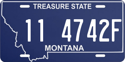 MT license plate 114742F