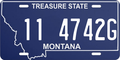 MT license plate 114742G