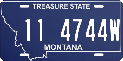 MT license plate 114744W