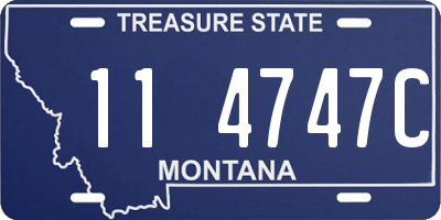 MT license plate 114747C