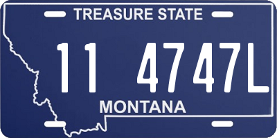 MT license plate 114747L