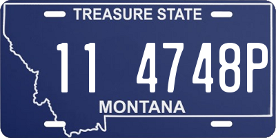 MT license plate 114748P