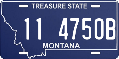 MT license plate 114750B