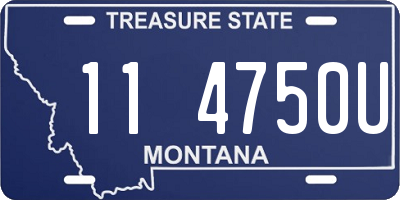 MT license plate 114750U