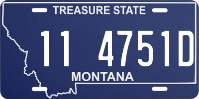 MT license plate 114751D