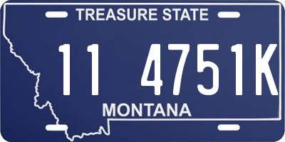 MT license plate 114751K