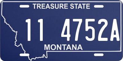 MT license plate 114752A