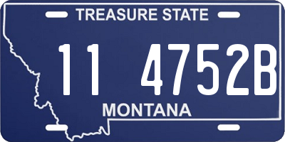 MT license plate 114752B