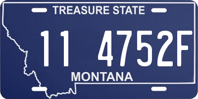 MT license plate 114752F