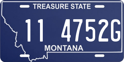 MT license plate 114752G