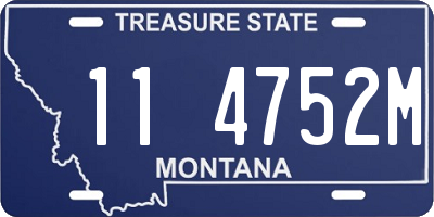 MT license plate 114752M