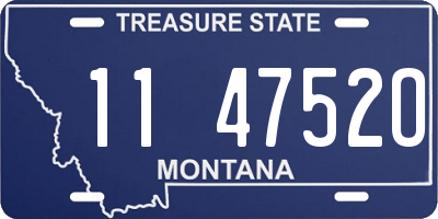 MT license plate 114752O