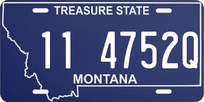 MT license plate 114752Q