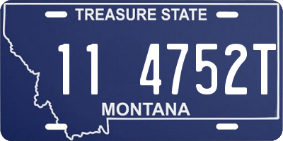 MT license plate 114752T