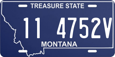 MT license plate 114752V