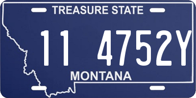 MT license plate 114752Y