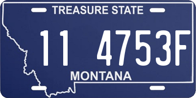 MT license plate 114753F