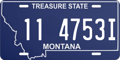 MT license plate 114753I