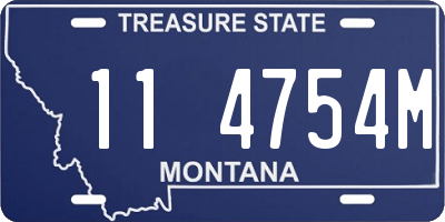 MT license plate 114754M