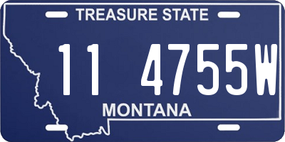 MT license plate 114755W