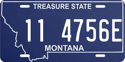 MT license plate 114756E