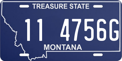 MT license plate 114756G