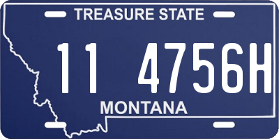 MT license plate 114756H